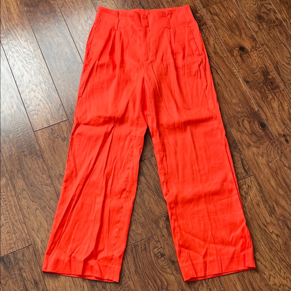 Banana Republic wide-leg Orange linen/cotton Pants
